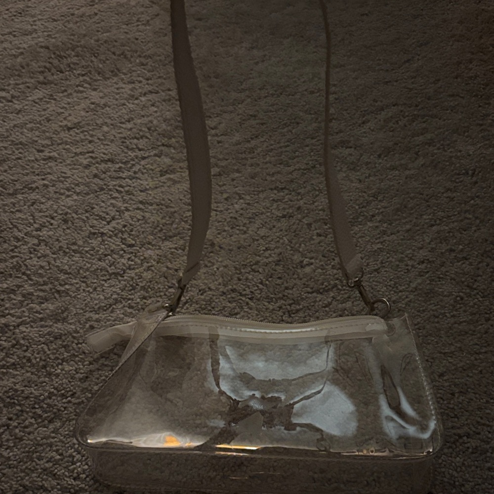 Clear purse with White Strap
